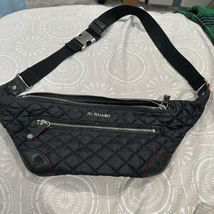 MZ Wallace Black Quilted Belt Bag